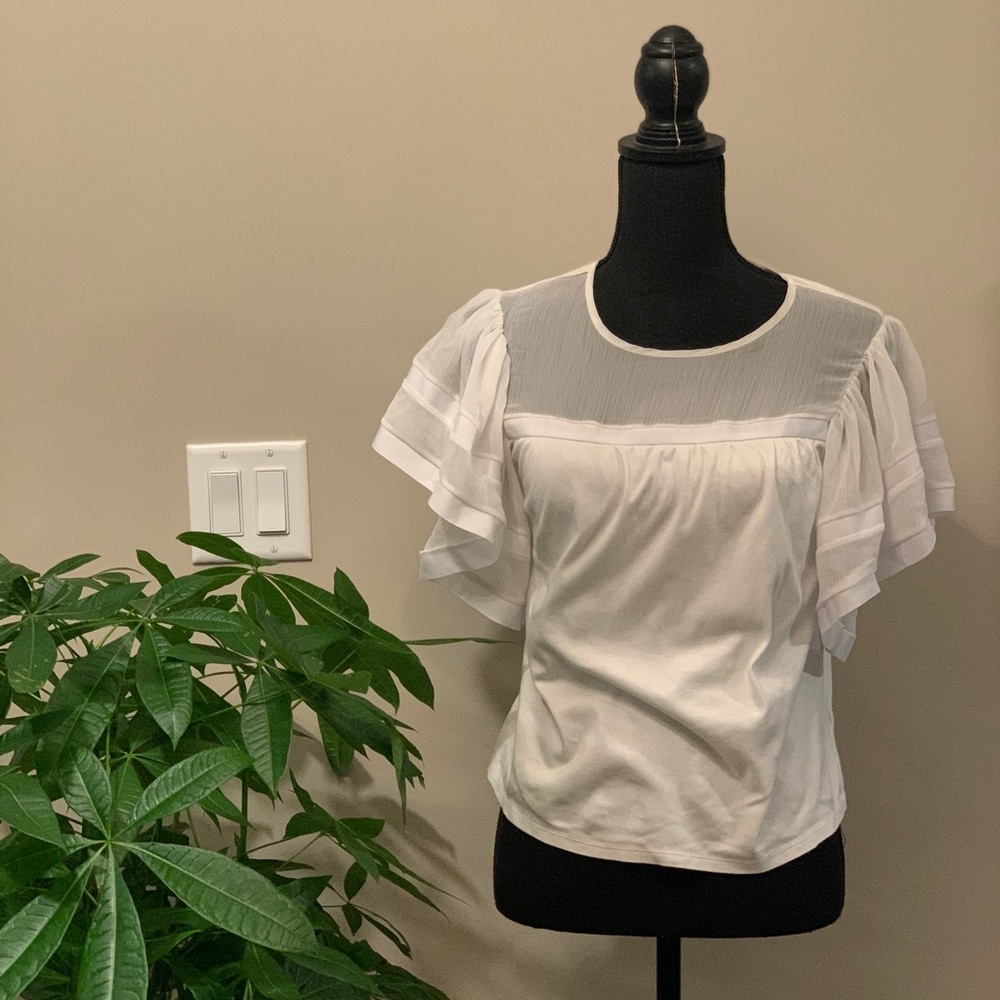 Express ruffle sleeve top